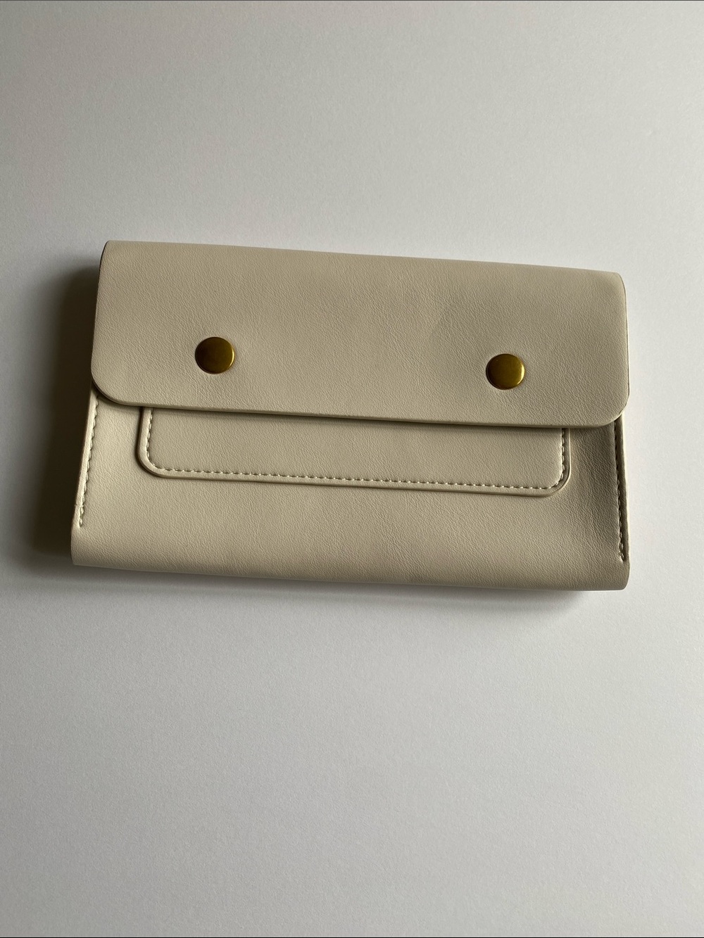 Beige Wallet Leather  Organizer